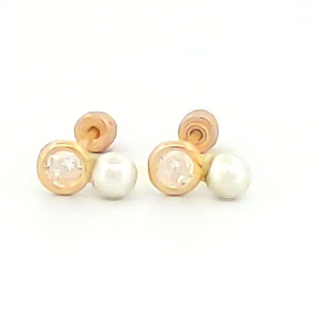 BROQUEL BISEL C/PERLA 10K